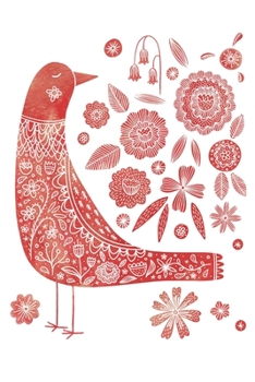 Notes: A Blank Ukulele Tab Music Notebook Nordic Bird and Flower Cover Art