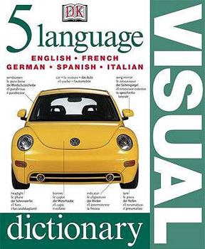 Hardcover 5 Language Visual Dictionary Book