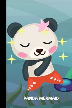 Paperback panda mermaid: small lined Mermaid Notebook / Travel Journal to write in (6'' x 9'') 120 pages Book