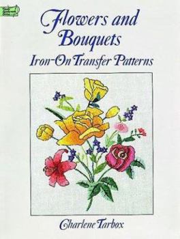 Paperback Flowers and Bouquets Iron-On Transfer Patterns Book