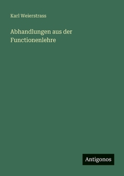 Paperback Abhandlungen aus der Functionenlehre [German] Book