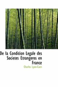 Paperback de La Condition Lacgale Des Sociactacs a Trangacres En France Book