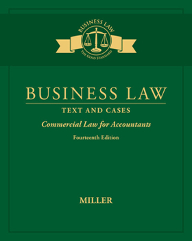 Paperback Business Law: Text & Cases - Commercial Law for Accountants Book