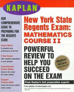 Paperback Kaplan New York State Regents Exam: Math Course II Book