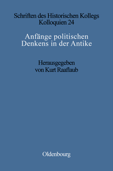 Hardcover Anfänge politischen Denkens in der Antike [German] Book