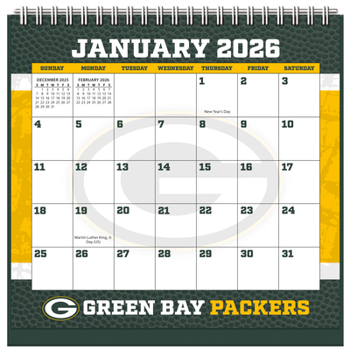 Calendar Green Bay Packers 2026 Easel Desk Calendar Book