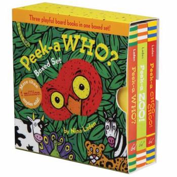 Hardcover Peek-A Who? Boxed Set: (Children's Animal Books, Board Books for Kids) Book