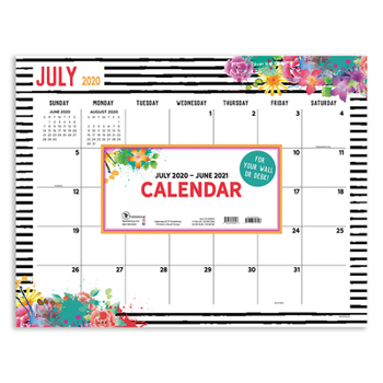 Office Product Cal 2021- Floral Academic Year Desk Pad Book