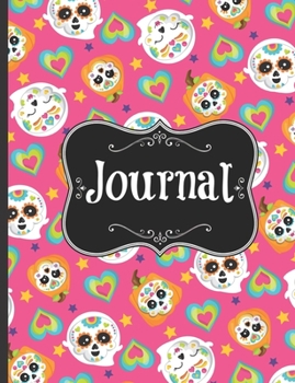 Paperback Journal: Notebook: Sugar Skull Goth Lined Journal for kids Book