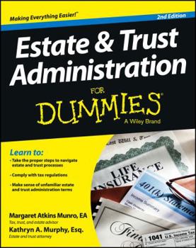 Paperback Estate and Trust Administration for Dummies Book