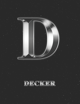 Decker: 2 Year Weekly Planner with Note Pages (24 Months) | Silver Effect Personalized Custom Letter D Initial First Name | 2020 - 2021 | Week ... | Plan Each Day, Set Goals & Get Stuff Done