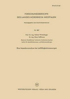 Paperback Eine Impedanzanalyse Bei Leitfähigkeitsmessungen [German] Book