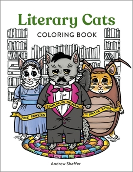 Paperback Literary Cats Coloring Book