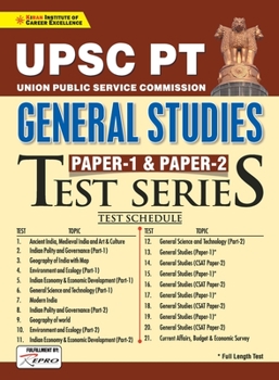 Paperback UPSC PT GS Paper-1 & 2 Test Series Eng Book