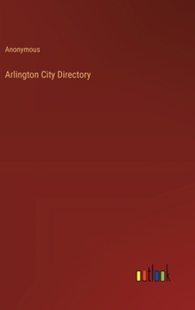 Hardcover Arlington City Directory Book