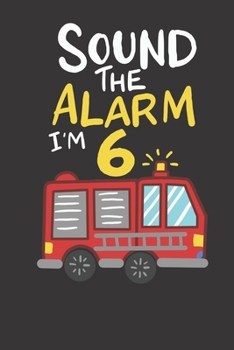 Notebook: 6th Birthday Fire Truck Firefighter Dot Grid 6x9 120 Pages