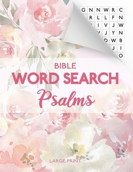 Paperback Bible Word Search - Psalms: 100 Puzzles Large Print 8.5" x 11" Book