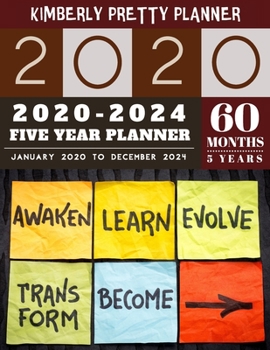 Paperback Five Year Planner 2020-2024: personal calendar planner 5 year - Five Year Planner 2020-2024: 60 Months Yearly and Monthly Calendar Planner - colorf Book