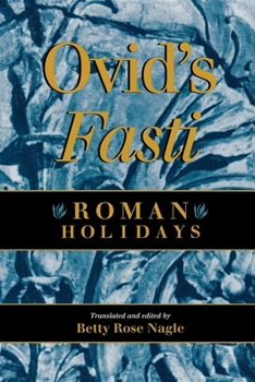 Paperback Ovid's Fasti: Roman Holidays Book