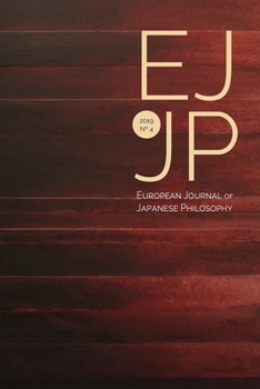 Paperback European Journal of Japanese Philosophy 4 (2019) Book
