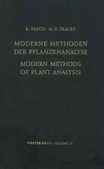 Paperback Modern Methods of Plant Analysis / Moderne Methoden Der Pflanzenanalyse: Volume 4 Book