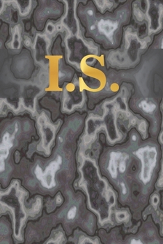 Paperback I.S.: 6" x 9" Executive Style Notebook with 100 Blank CREAM COLORED Lined Interior Pages. Gold Monogrammed Two Initials on B Book