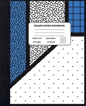 Graph Paper Notebook Quad Ruled 5x5: Maths and Science - Composition Notebook for Girls Boys Students - cute Notebook for College School - Geometric Shapes Design