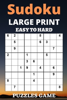 Paperback Sudoku Large Print Hard to Easy Puzzle Game: One Puzzle Per Page - Easy, Medium, and Hard Large Print Puzzle Book For Adults, Puzzle Book Gift (Puzzle [Large Print] Book