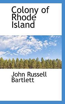Paperback Colony of Rhode Island Book