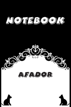 Paperback Afador Notebook: Black and White notebook, Decorative Journal for Afador Lover: Notebook /Journal Gift, Black and White,100 pages, 6x9, Book