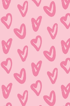 PINK HEART PATTERN NOTEBOOK: Lined Journal Notebook With Rose Cover, 6x9, Soft Cover, Glossy Finish, Cute Journal For Girls To Write In, 120 Page
