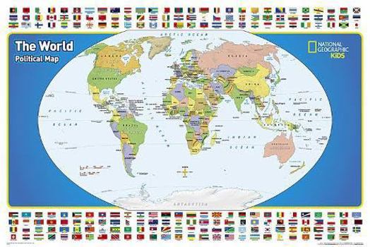 Misc. National Geographic World for Kids Wall Map (Poster Size: 36 X 24 In) Book