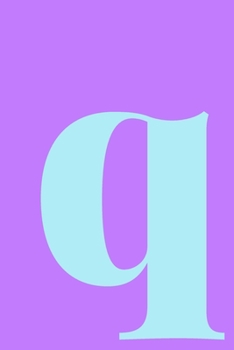 Paperback q Sketchbook: Small Blank Journal for Creative Drawing, Sketching, and Doodling Cute Personalized Initial Monogram Cover Design in F Book