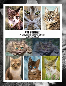 Paperback Cat Portrait: A Greyscale Coloring Book