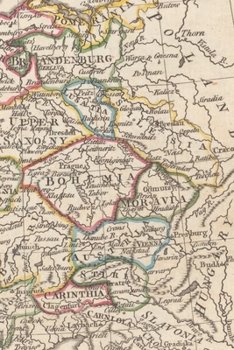 Paperback Germanic States Vintage Map Field Journal Notebook, 50 pages/25 sheets, 4x6 Book