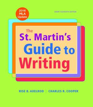 Paperback The St. Martin's Guide to Writing Short Edition with 2016 MLA Update Book