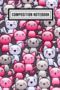 Kawaii Wide Ruled Composition Notebook: Kawaii Blank College Ruled Composition Notebook | 110 Pages | Pocket Size 6x9