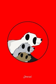 Journal: Dot Grid Journal - Trio Size Panda Face Kawaii Cute Animal Christmas Gift - Red Dotted Diary, Planner, Gratitude, Writing, Travel, Goal, Bullet Notebook