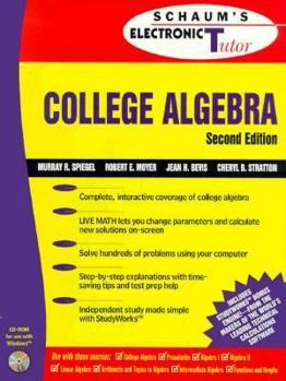 Paperback Schaum's Electronic Tutor for College Algebra: With Disk Book