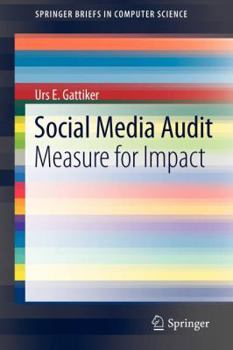 Paperback Social Media Audit: Measure for Impact Book