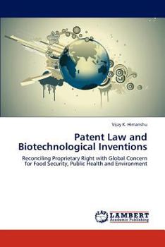 Paperback Patent Law and Biotechnological Inventions Book