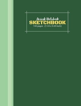 Paperback Amiesk Notebook - Sketch Book - 140 pages (7.44 x 9.69 inch) Book