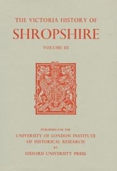 Hardcover A History of Shropshire: Volume III Book