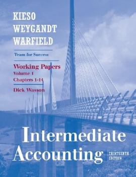 Paperback Working Papers, Volume I (Chapters 1-14) to accompany Intermediate Accounting Book