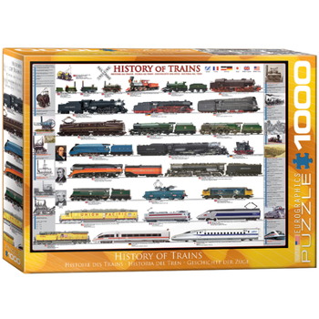 Toy EuroGraphics History of Trains 1000 Piece Puzzle, 6000-0251 Book