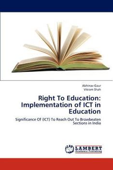 Paperback Right to Education: Implementation of Ict in Education Book