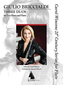 Paperback Three Duos for Two Flutes and Piano Book