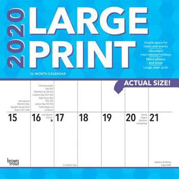 Calendar Large Print 2020 Square [Large Print] Book