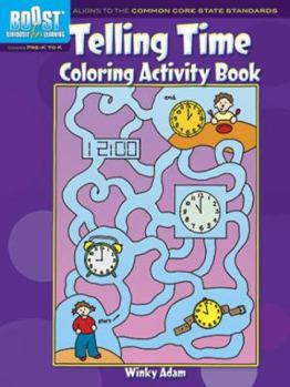 Paperback Telling Time Coloring Activity Book, Grades Pre-K to K Book