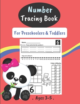 Paperback Number Tracing Book For Preschoolers & Toddlers Ages 3-5: Number Tracing Book, Practice For Kids, Math Activity Book for Pre K, Kindergarten and Kids Book